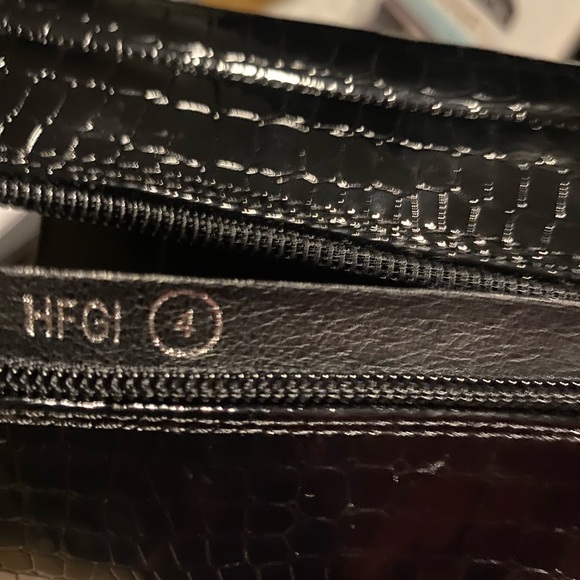 Black Croc-Embossed Ankle Boots Size 8. Nasty Girl Brand - Picture 9 of 12